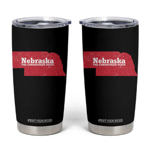 Nebraska The Cornhusker State Tumbler Cup Distressed NE State Map