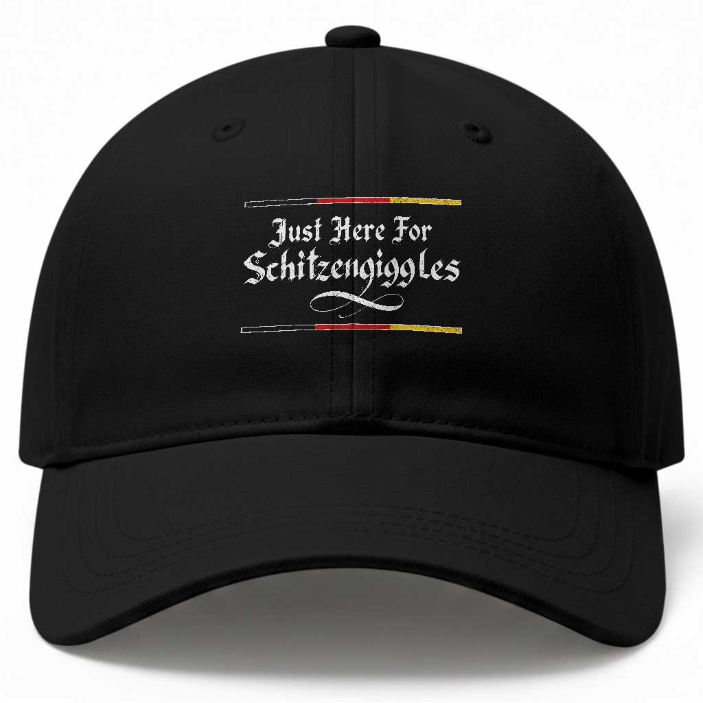 Just Here For Schitzengiggles Funny Oktoberfest Baseball Cap German Beer Festival Humor TS11 Print Your Wear