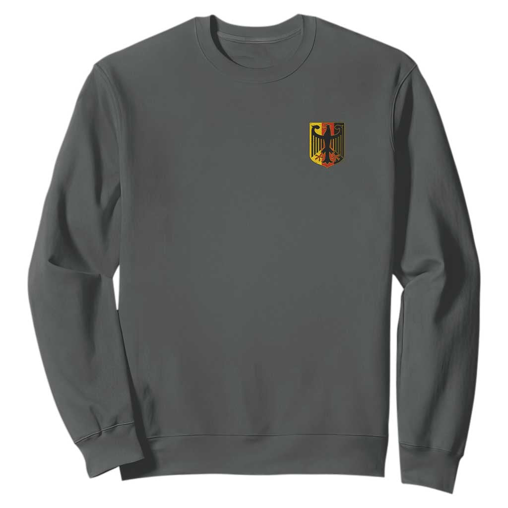 Deutschland German Pride Bundesadler Coat of Arms Crest Sweatshirt TS11 Dark Heather Print Your Wear