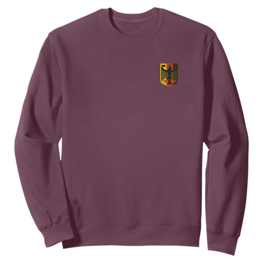Deutschland German Pride Bundesadler Coat of Arms Crest Sweatshirt TS11 Maroon Print Your Wear