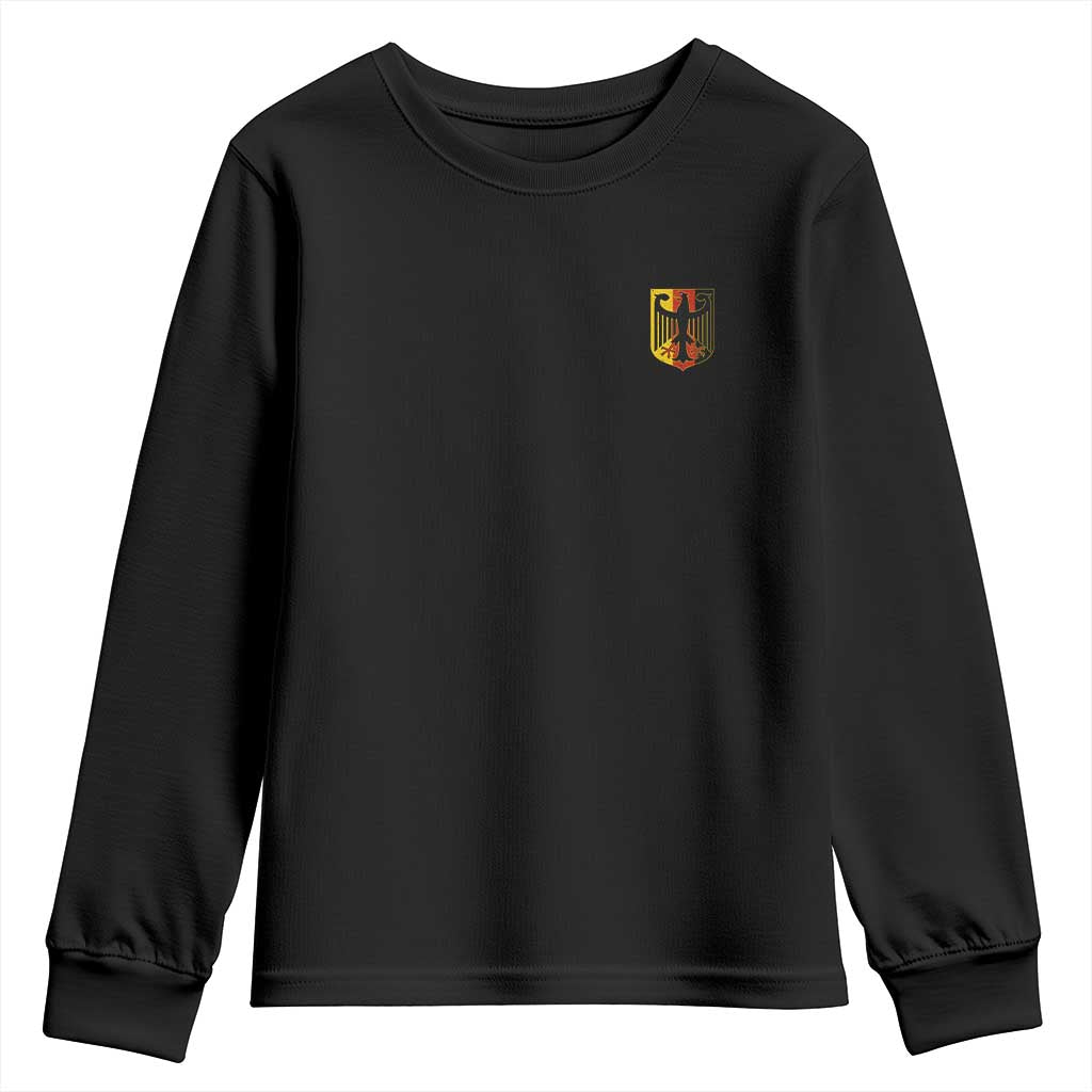 Deutschland German Pride Bundesadler Coat of Arms Crest Youth Sweatshirt TS11 Black Print Your Wear