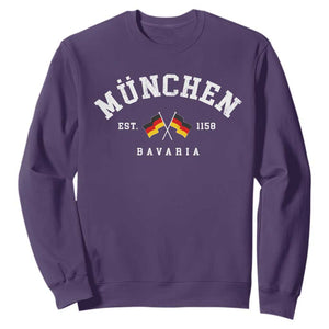 Munich City Bavaria Germany Est 1158 Sweatshirt Vintage German Flag TS11 Purple Print Your Wear