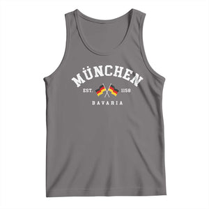 Munich City Bavaria Germany Est 1158 Tank Top Vintage German Flag TS11 Deep Heather Print Your Wear