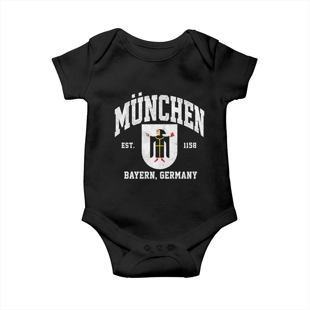 Munich Bayern Germany Est 1158 Baby Onesie Munchen Coat of Arms