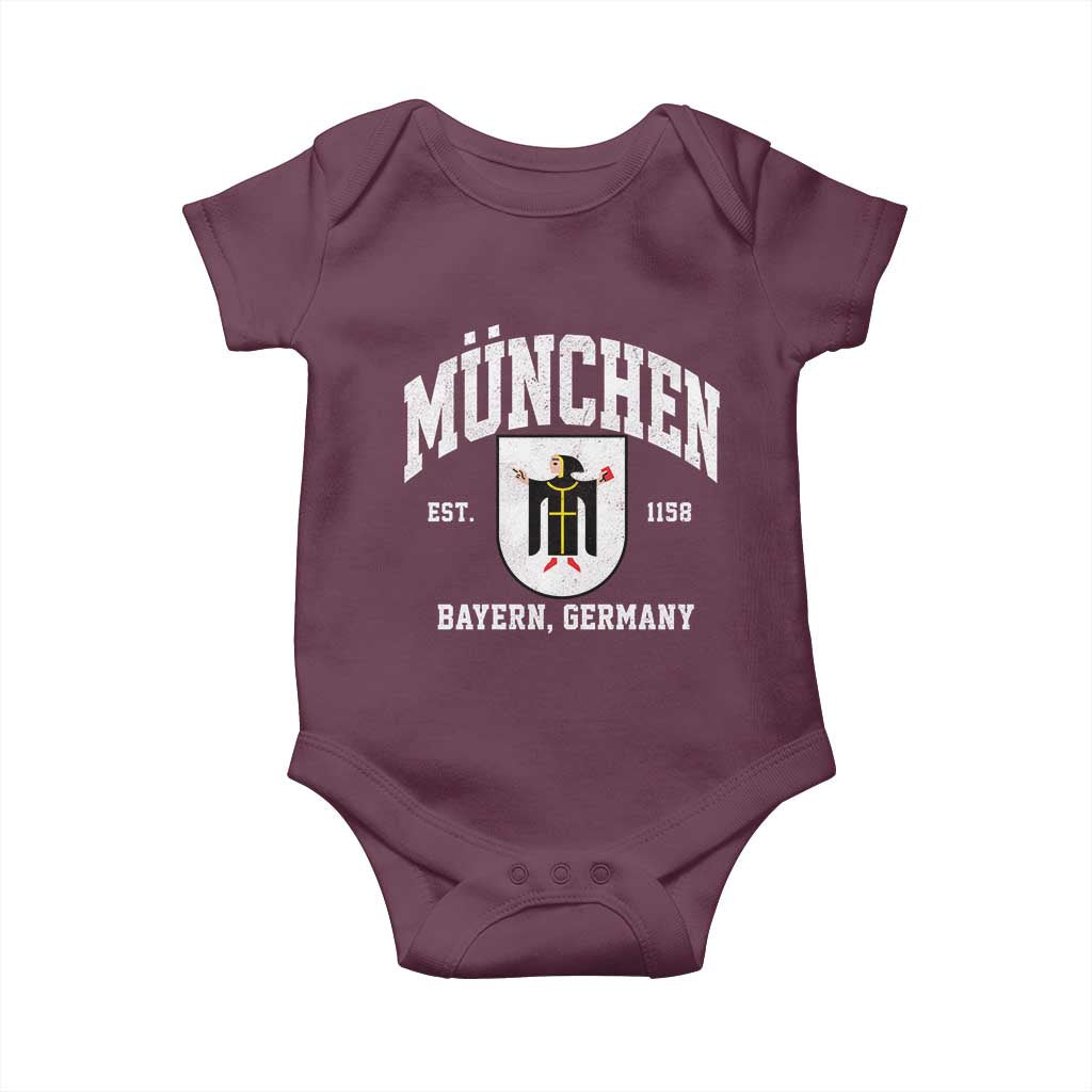 Munich Bayern Germany Est 1158 Baby Onesie Munchen Coat of Arms