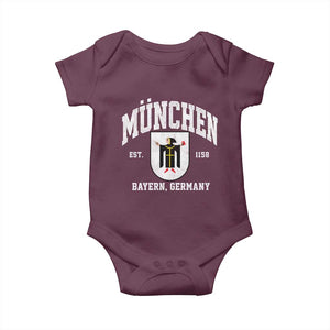 Munich Bayern Germany Est 1158 Baby Onesie Munchen Coat of Arms