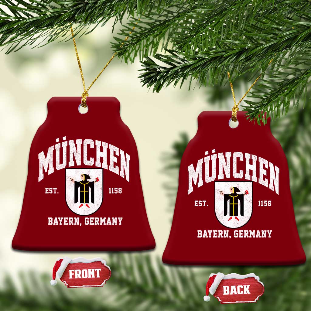 Munich Bayern Germany Est 1158 Ceramic Ornament Munchen Coat of Arms