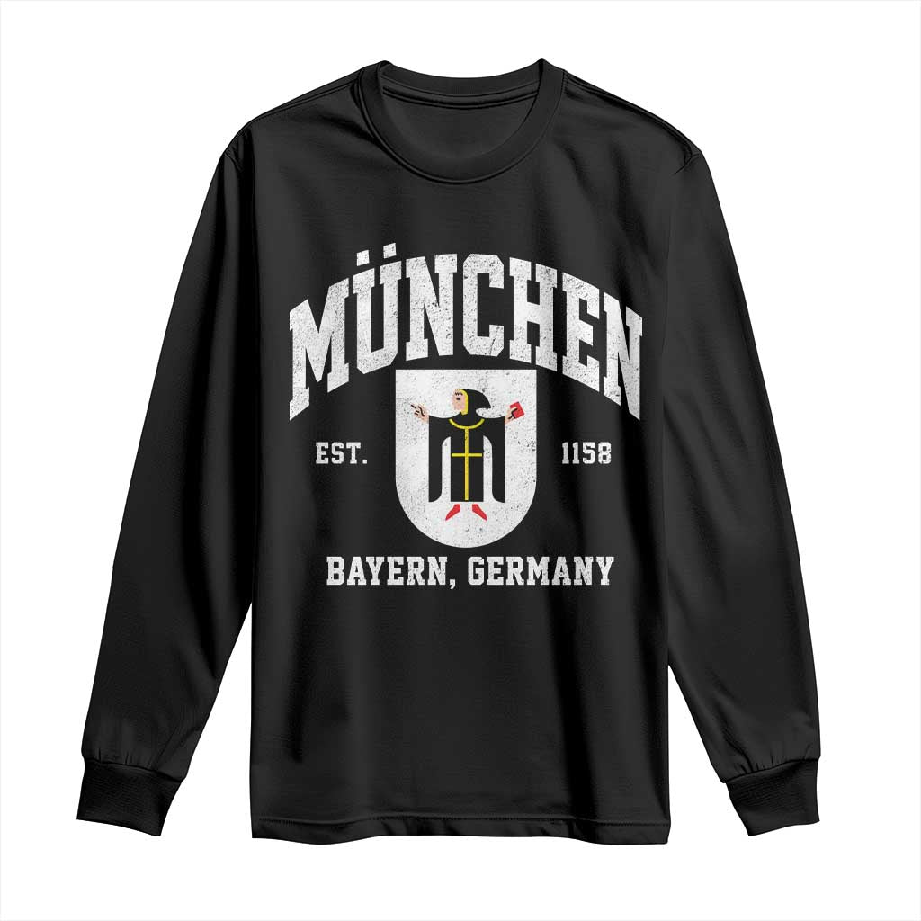 Munich Bayern Germany Est 1158 Long Sleeve Shirt Munchen Coat of Arms