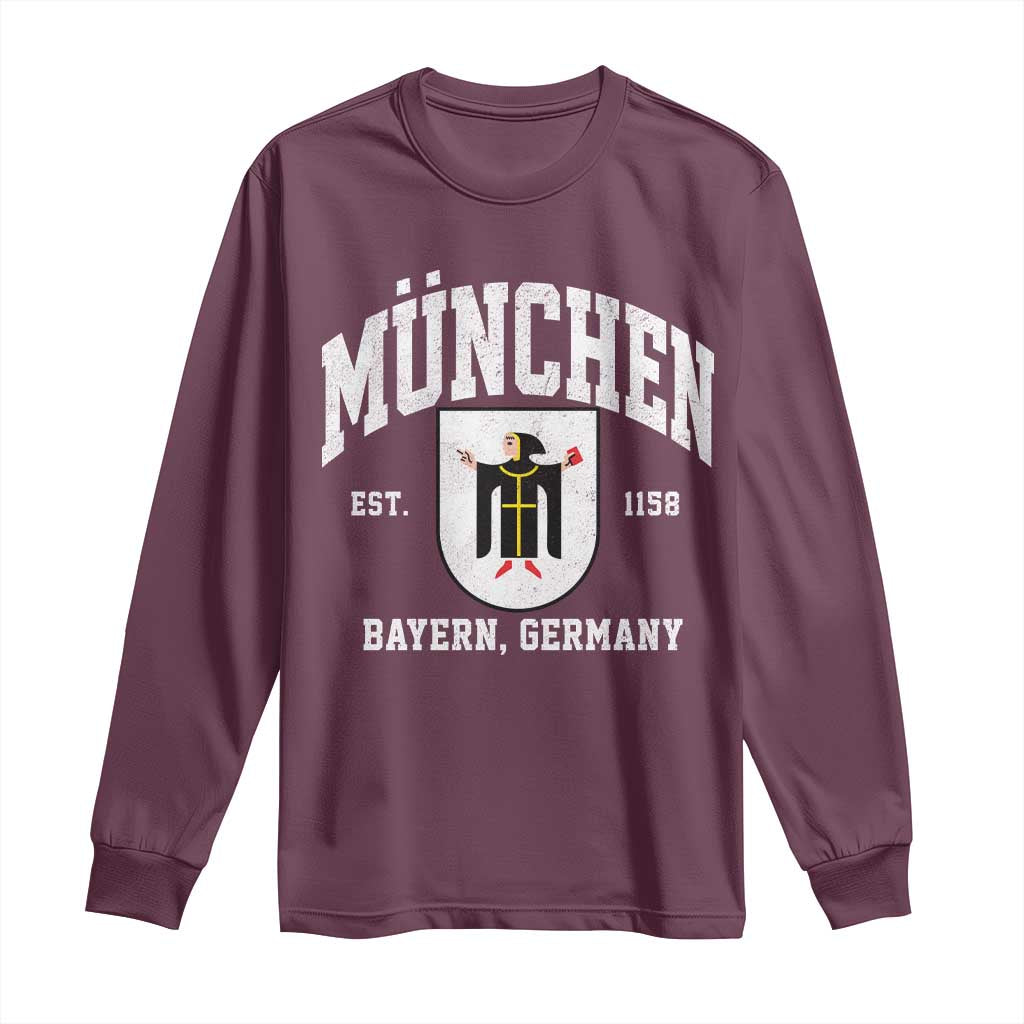 Munich Bayern Germany Est 1158 Long Sleeve Shirt Munchen Coat of Arms