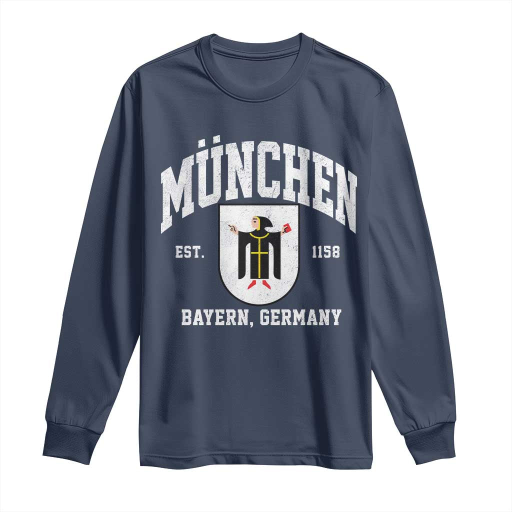 Munich Bayern Germany Est 1158 Long Sleeve Shirt Munchen Coat of Arms