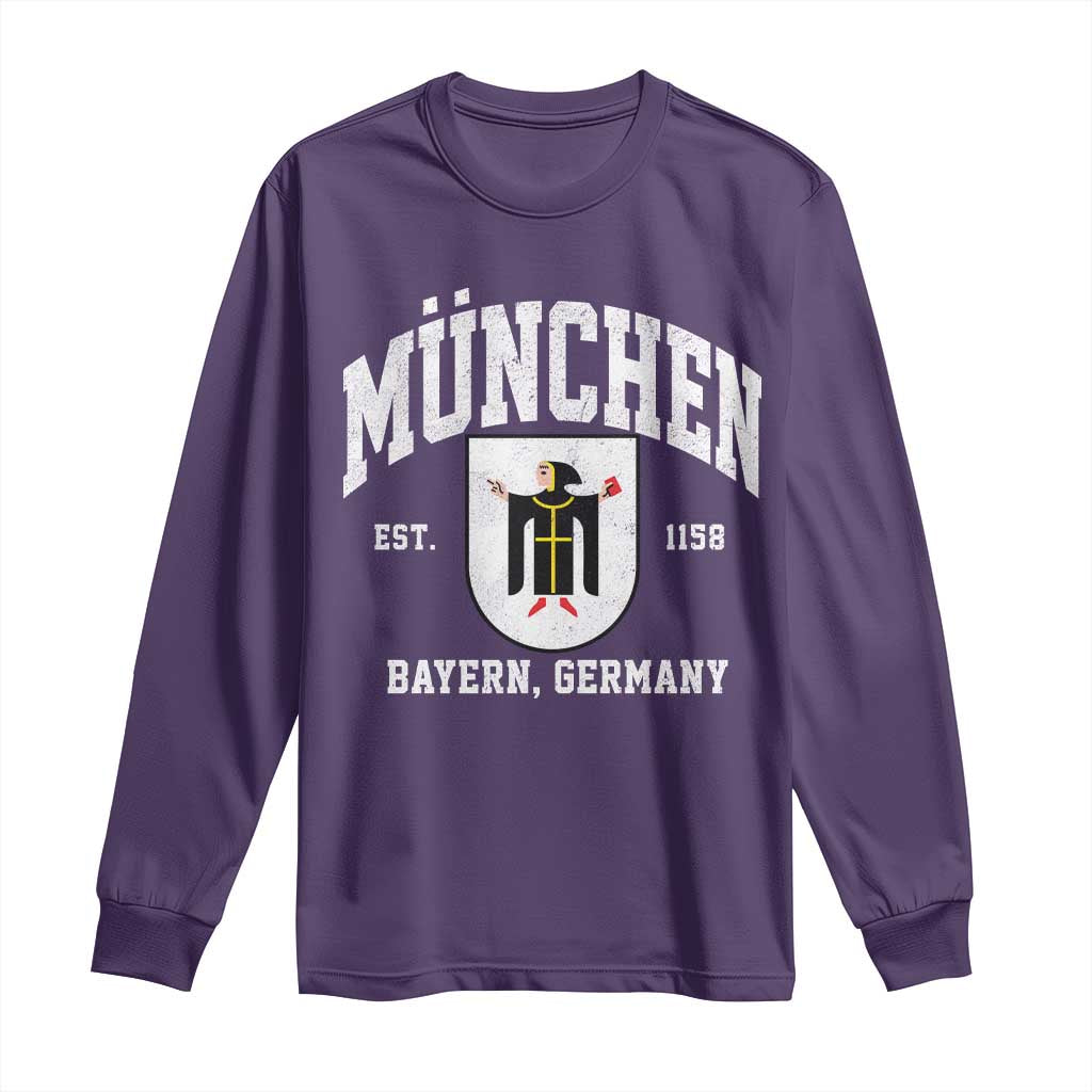 Munich Bayern Germany Est 1158 Long Sleeve Shirt Munchen Coat of Arms