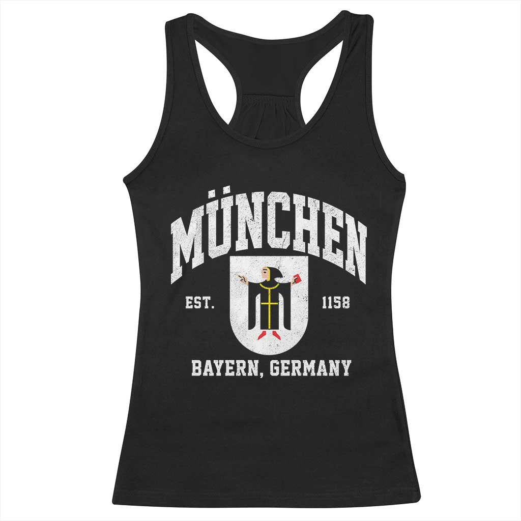 Munich Bayern Germany Est 1158 Racerback Tank Top Munchen Coat of Arms