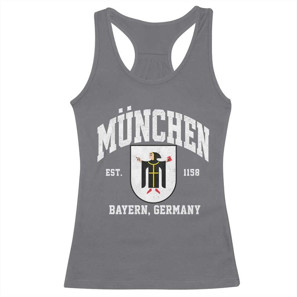 Munich Bayern Germany Est 1158 Racerback Tank Top Munchen Coat of Arms