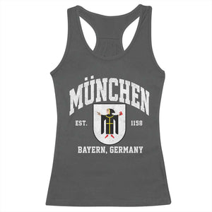 Munich Bayern Germany Est 1158 Racerback Tank Top Munchen Coat of Arms