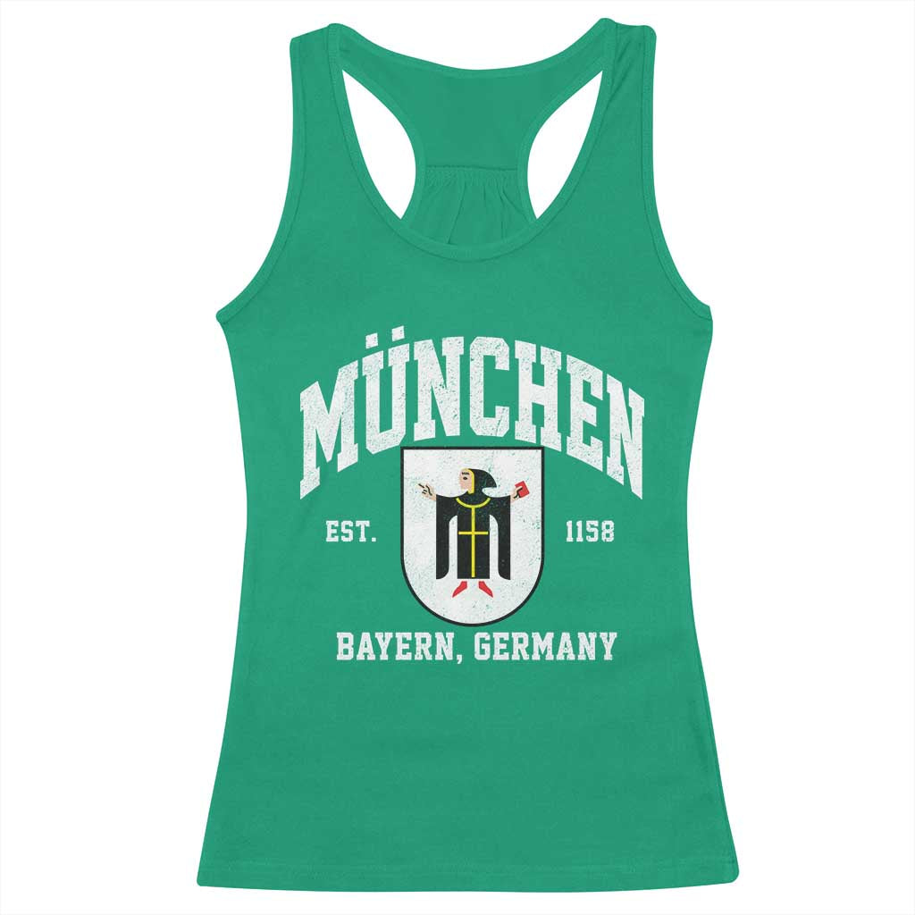 Munich Bayern Germany Est 1158 Racerback Tank Top Munchen Coat of Arms