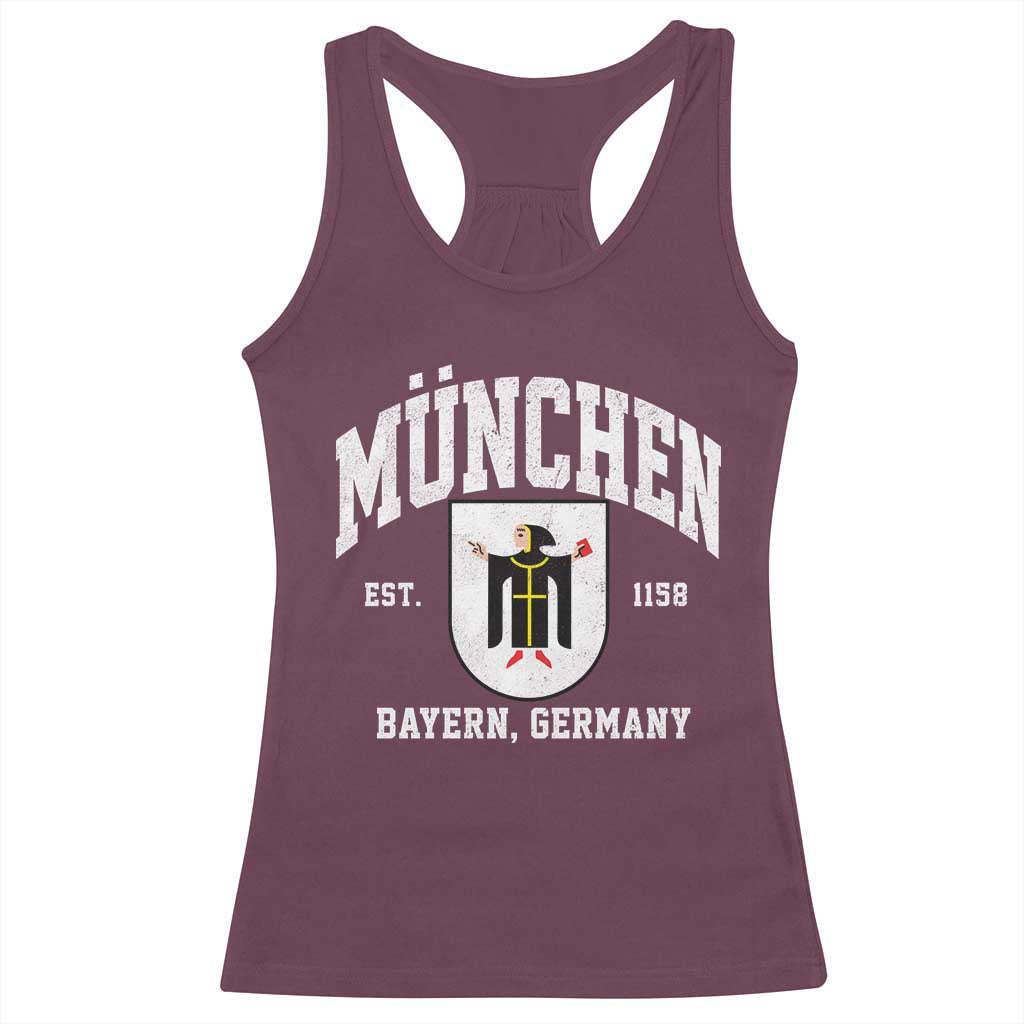 Munich Bayern Germany Est 1158 Racerback Tank Top Munchen Coat of Arms