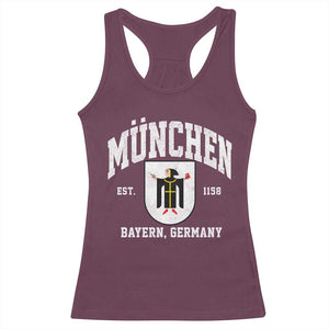 Munich Bayern Germany Est 1158 Racerback Tank Top Munchen Coat of Arms