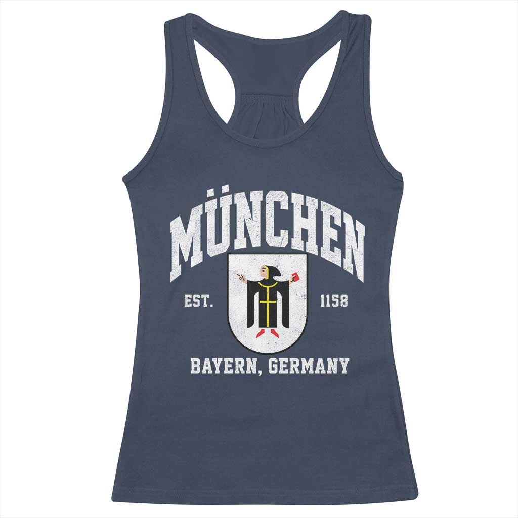 Munich Bayern Germany Est 1158 Racerback Tank Top Munchen Coat of Arms
