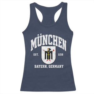 Munich Bayern Germany Est 1158 Racerback Tank Top Munchen Coat of Arms