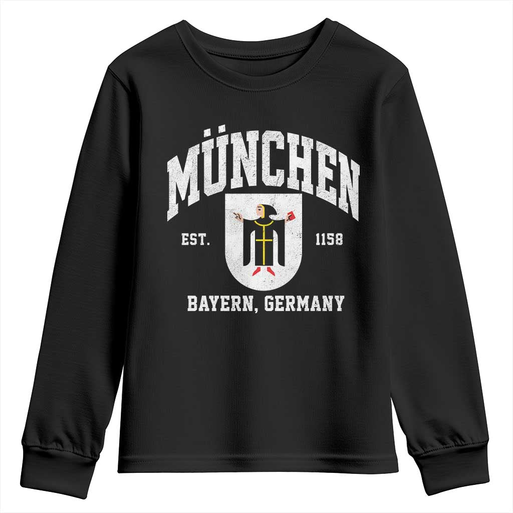 Munich Bayern Germany Est 1158 Youth Sweatshirt Munchen Coat of Arms