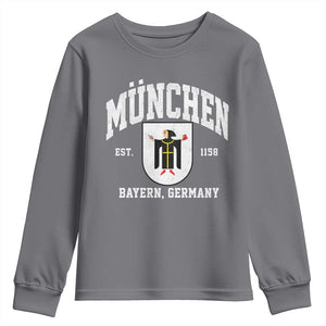 Munich Bayern Germany Est 1158 Youth Sweatshirt Munchen Coat of Arms