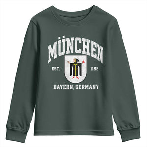 Munich Bayern Germany Est 1158 Youth Sweatshirt Munchen Coat of Arms