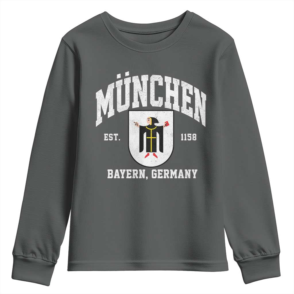 Munich Bayern Germany Est 1158 Youth Sweatshirt Munchen Coat of Arms