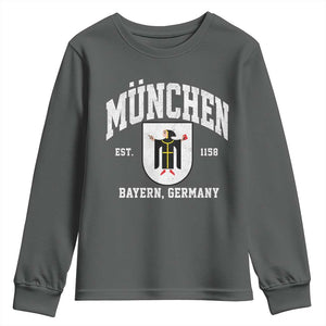 Munich Bayern Germany Est 1158 Youth Sweatshirt Munchen Coat of Arms