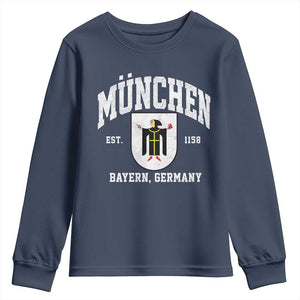 Munich Bayern Germany Est 1158 Youth Sweatshirt Munchen Coat of Arms