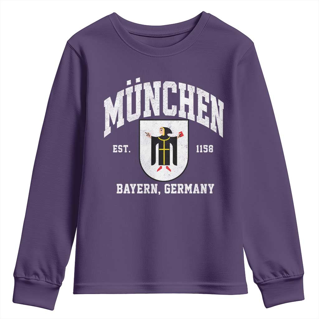 Munich Bayern Germany Est 1158 Youth Sweatshirt Munchen Coat of Arms