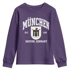 Munich Bayern Germany Est 1158 Youth Sweatshirt Munchen Coat of Arms