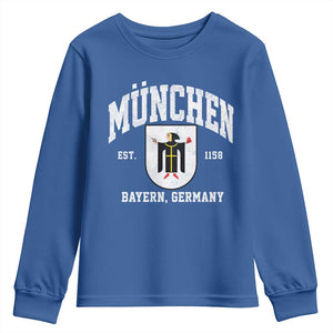 Munich Bayern Germany Est 1158 Youth Sweatshirt Munchen Coat of Arms