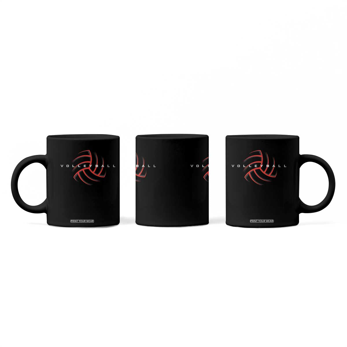 Plain Volleyball Seams Graphic Coffee Mug Volleyball Lover TS11 Print Your Wear