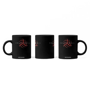 Plain Volleyball Seams Graphic Coffee Mug Volleyball Lover TS11 Print Your Wear