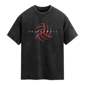 Plain Volleyball Seams Graphic Washed Cotton T-Shirt Volleyball Lover