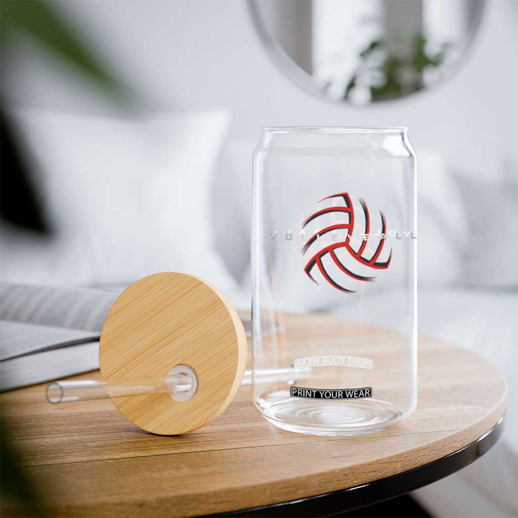 Plain Volleyball Seams Graphic Glass Can Volleyball Lover TS11 Print Your Wear