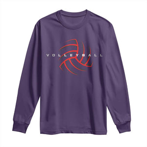 Plain Volleyball Seams Graphic Long Sleeve Shirt Volleyball Lover TS11 Purple Print Your Wear
