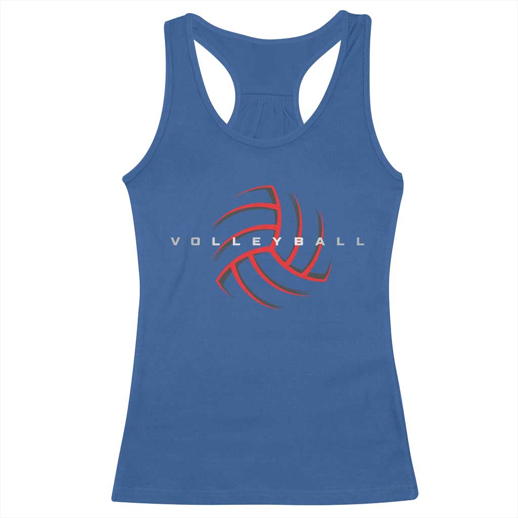 Plain Volleyball Seams Graphic Racerback Tank Top Volleyball Lover TS11 Royal Blue Print Your Wear