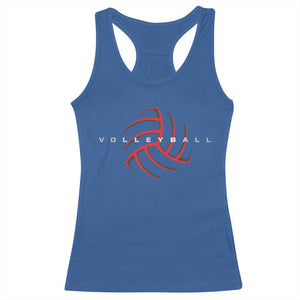 Plain Volleyball Seams Graphic Racerback Tank Top Volleyball Lover TS11 Royal Blue Print Your Wear