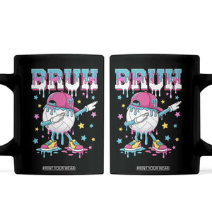 Volleyball Drip Bruh Meme Coffee Mug Volleyball Baseball Ice Cream Dripping TS11 Black Print Your Wear