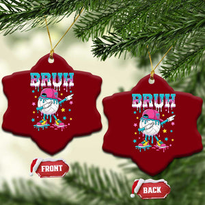 Volleyball Drip Bruh Meme Ceramic Ornament Volleyball Baseball Ice Cream Dripping TS11 Print Your Wear