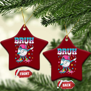 Volleyball Drip Bruh Meme Ceramic Ornament Volleyball Baseball Ice Cream Dripping TS11 Print Your Wear