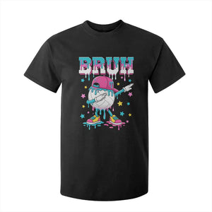 Volleyball Drip Bruh Meme T Shirt For Kid Volleyball Baseball Ice Cream Dripping TS11 Black Print Your Wear
