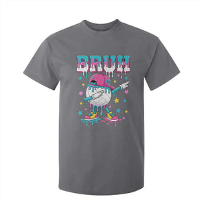 Volleyball Drip Bruh Meme T Shirt For Kid Volleyball Baseball Ice Cream Dripping TS11 Charcoal Print Your Wear
