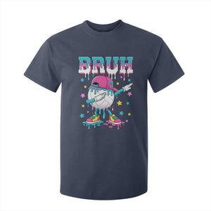 Volleyball Drip Bruh Meme T Shirt For Kid Volleyball Baseball Ice Cream Dripping TS11 Navy Print Your Wear