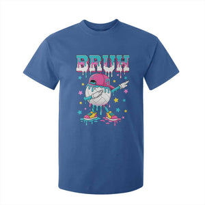 Volleyball Drip Bruh Meme T Shirt For Kid Volleyball Baseball Ice Cream Dripping TS11 Royal Blue Print Your Wear
