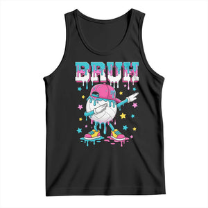 Volleyball Drip Bruh Meme Tank Top Volleyball Baseball Ice Cream Dripping TS11 Black Print Your Wear