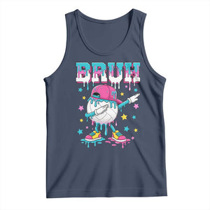Volleyball Drip Bruh Meme Tank Top Volleyball Baseball Ice Cream Dripping TS11 Navy Print Your Wear