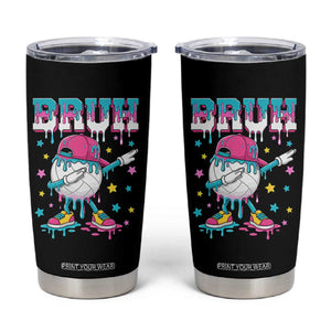 Volleyball Drip Bruh Meme Tumbler Cup Volleyball Baseball Ice Cream Dripping TS11 Black Print Your Wear