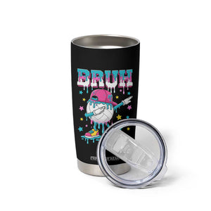 Volleyball Drip Bruh Meme Tumbler Cup Volleyball Baseball Ice Cream Dripping TS11 Print Your Wear